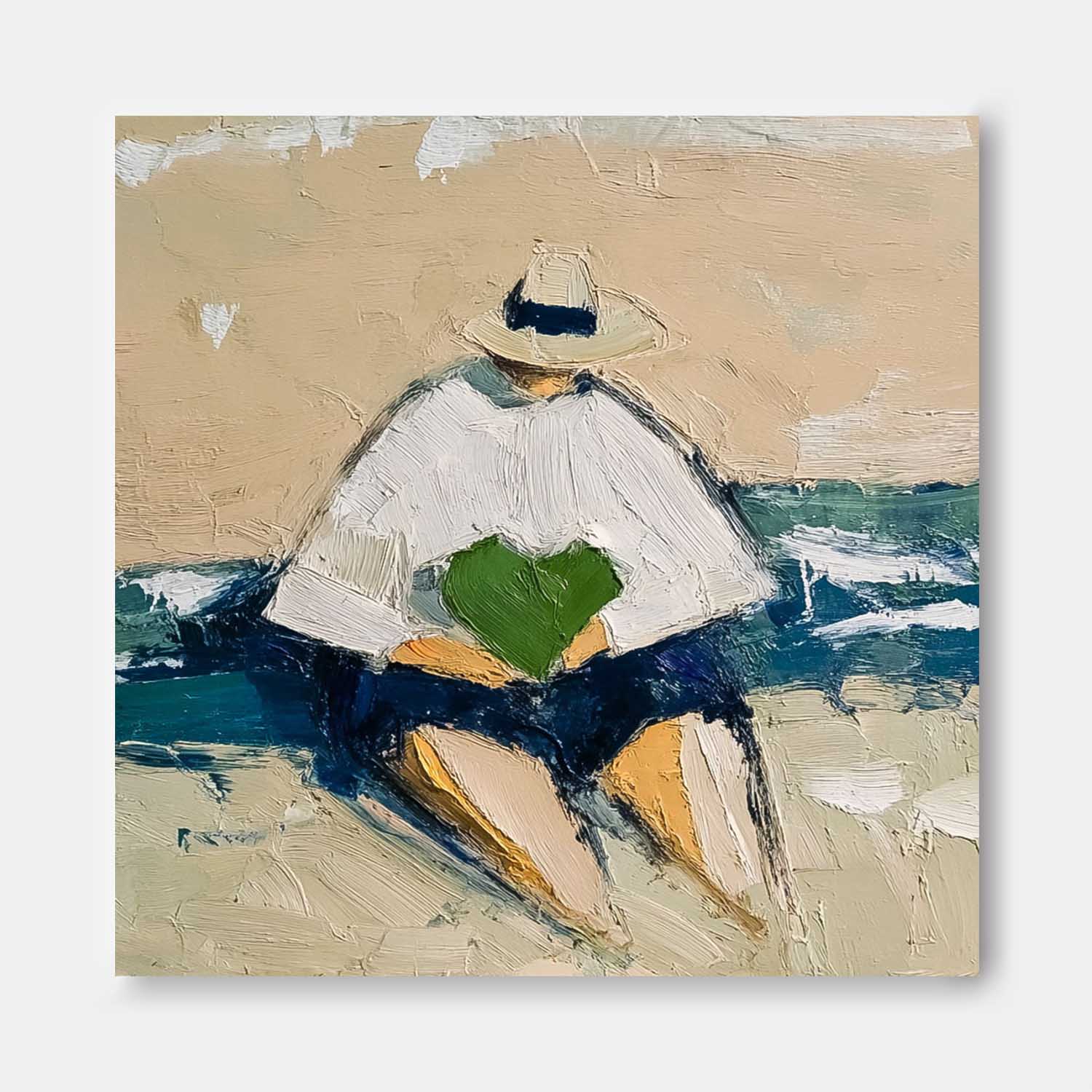 Wall Art People Contemporary Serene Coastal