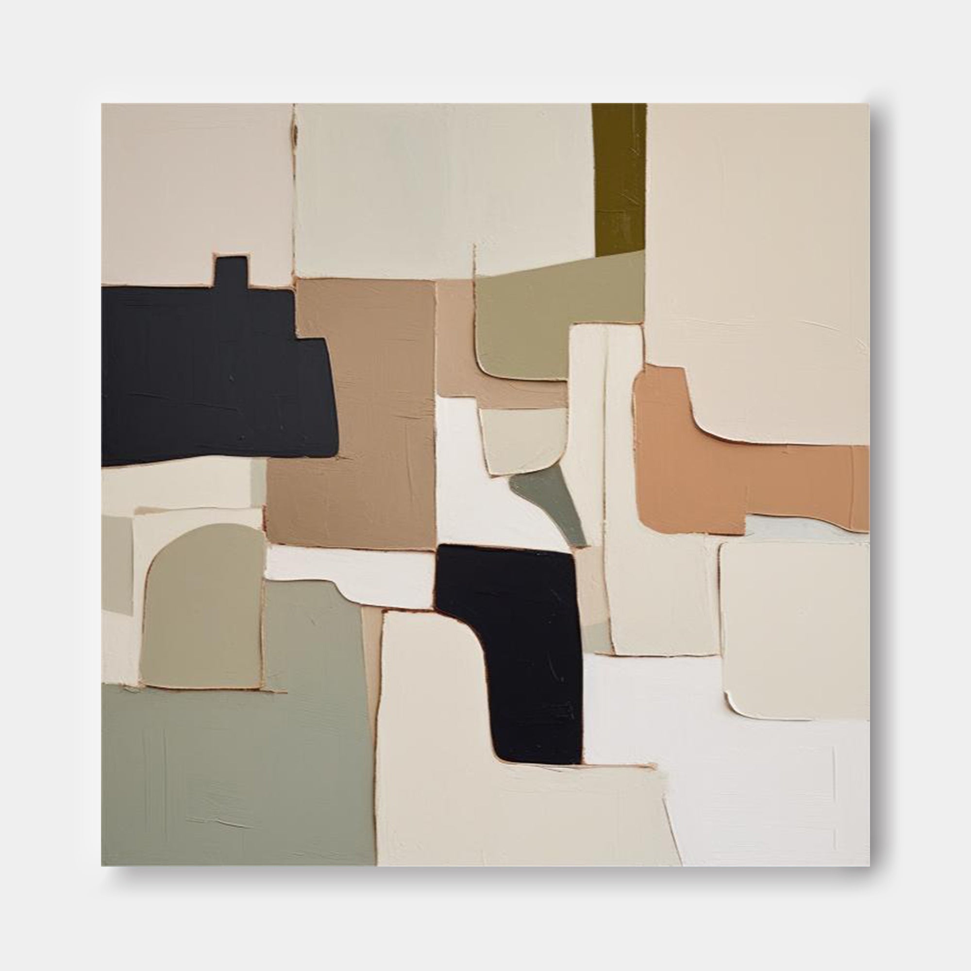 Wall Art Block Abstract Elegant Neutral