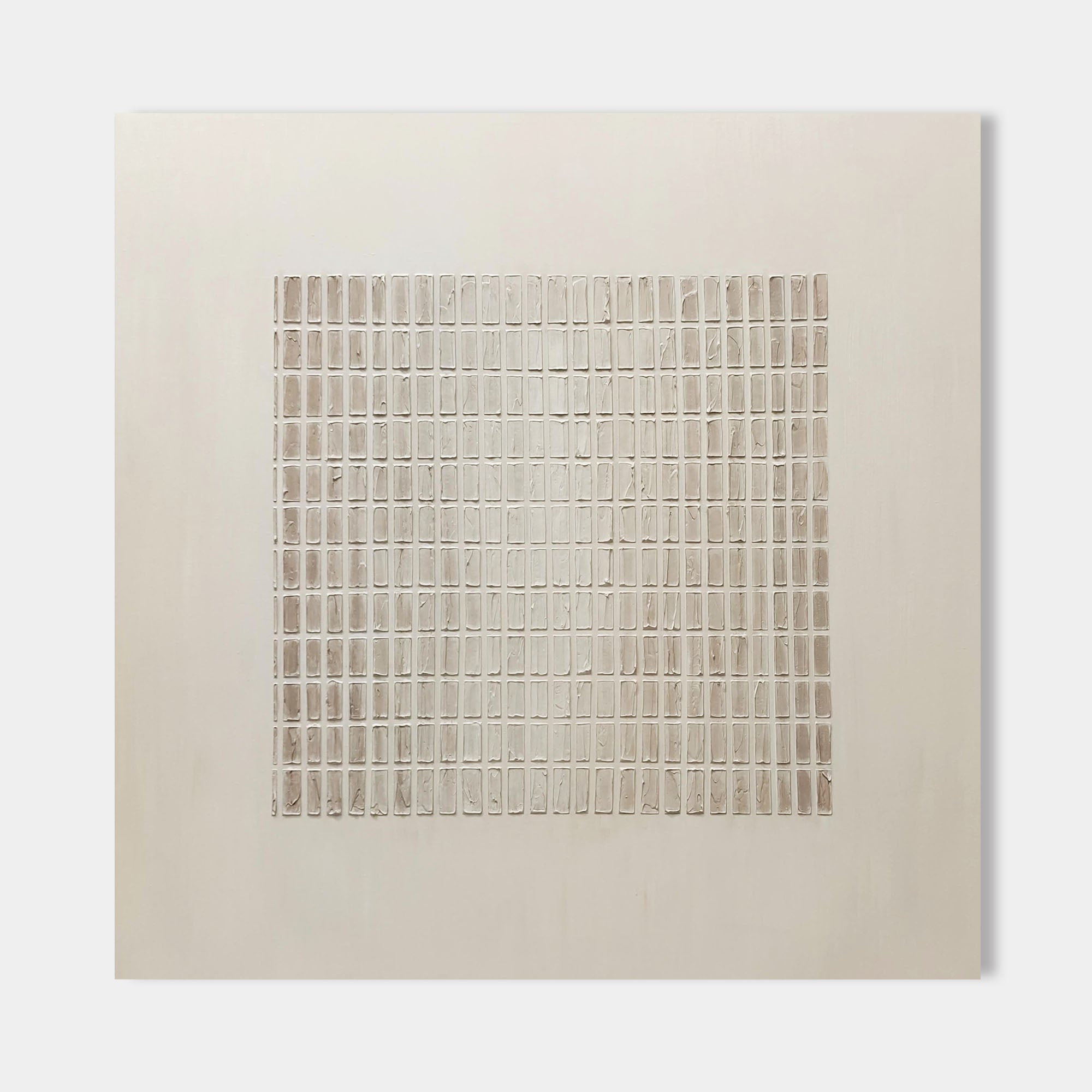 Beige Grid Minimalist Painting