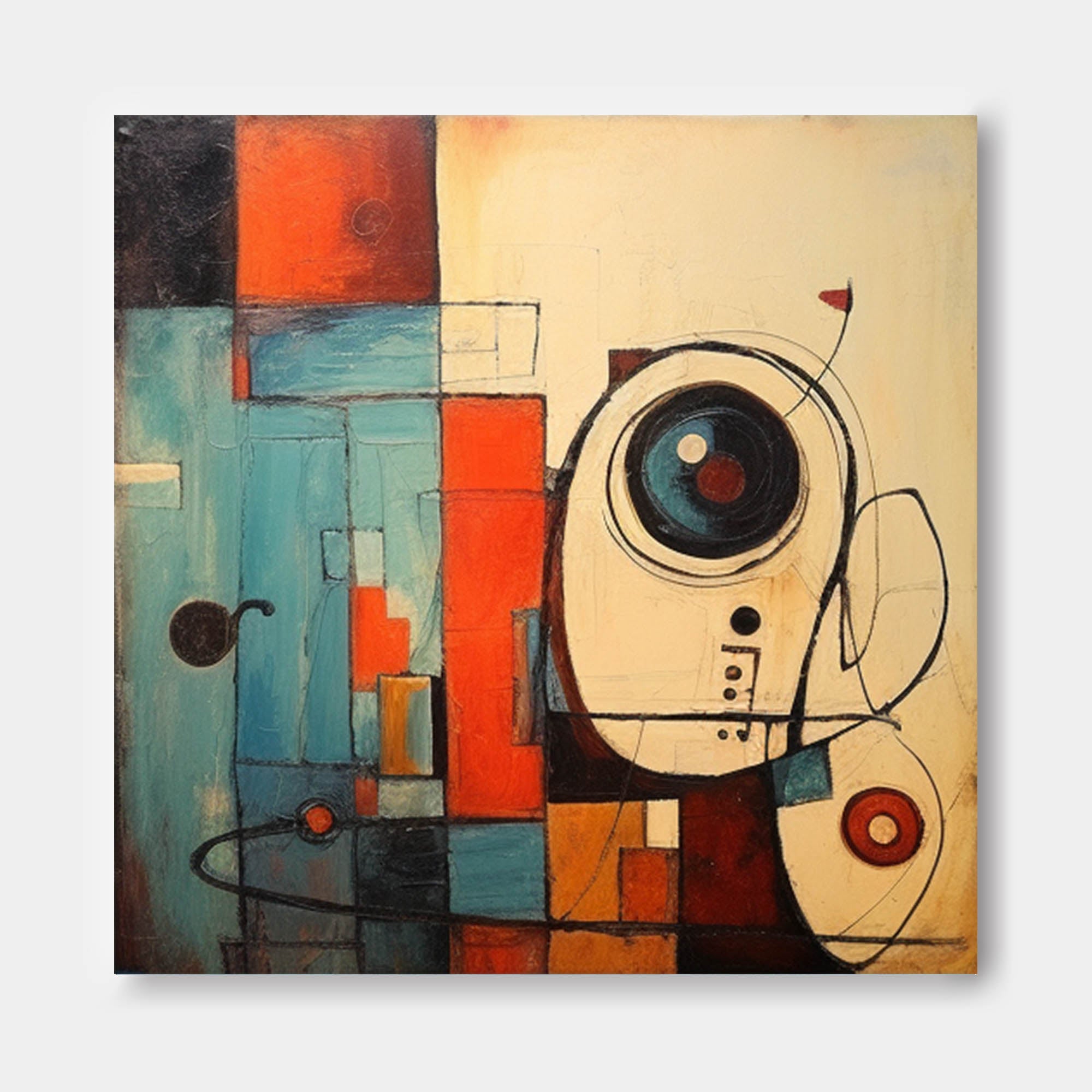 Wall Art Geometric Abstract Retro Futurism