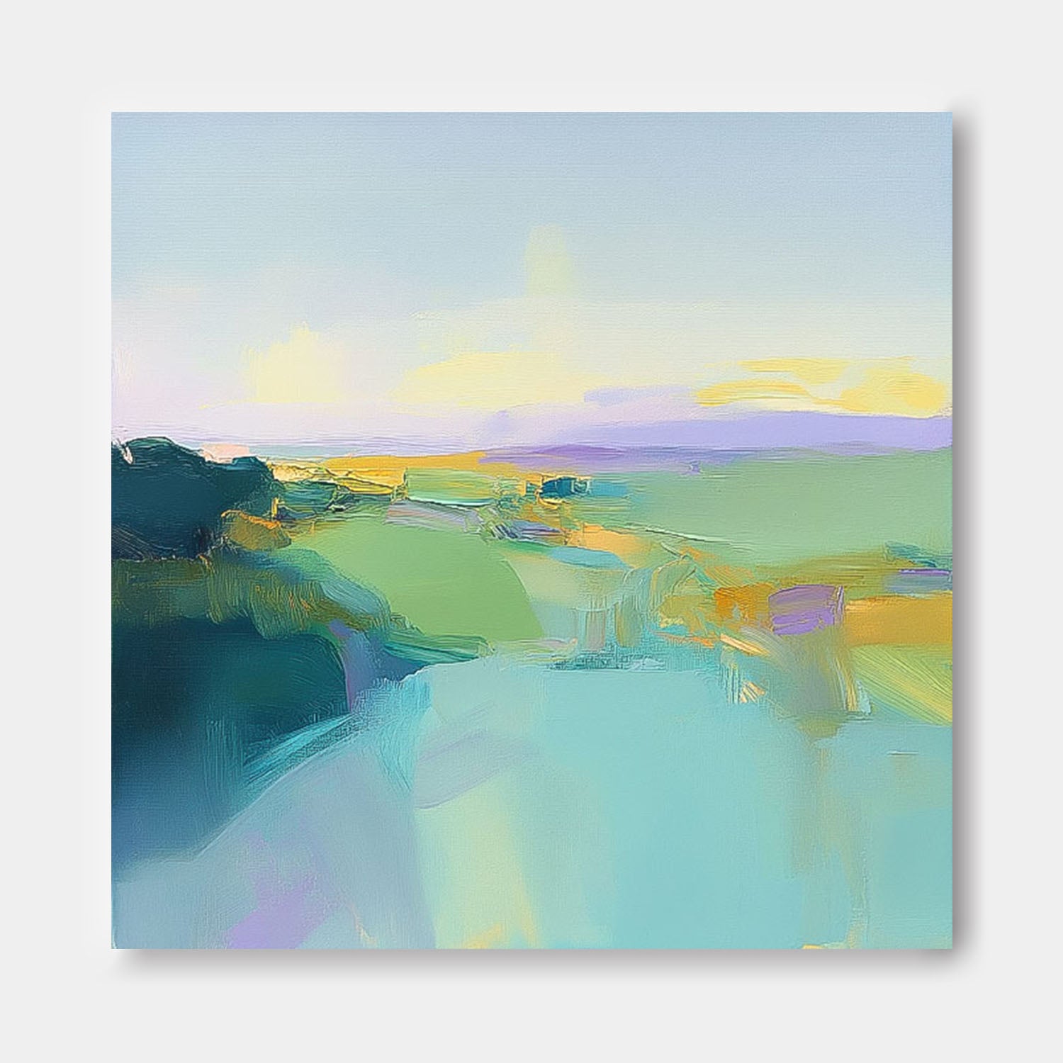 Wall Art Abstract Soft Color Block Coastal