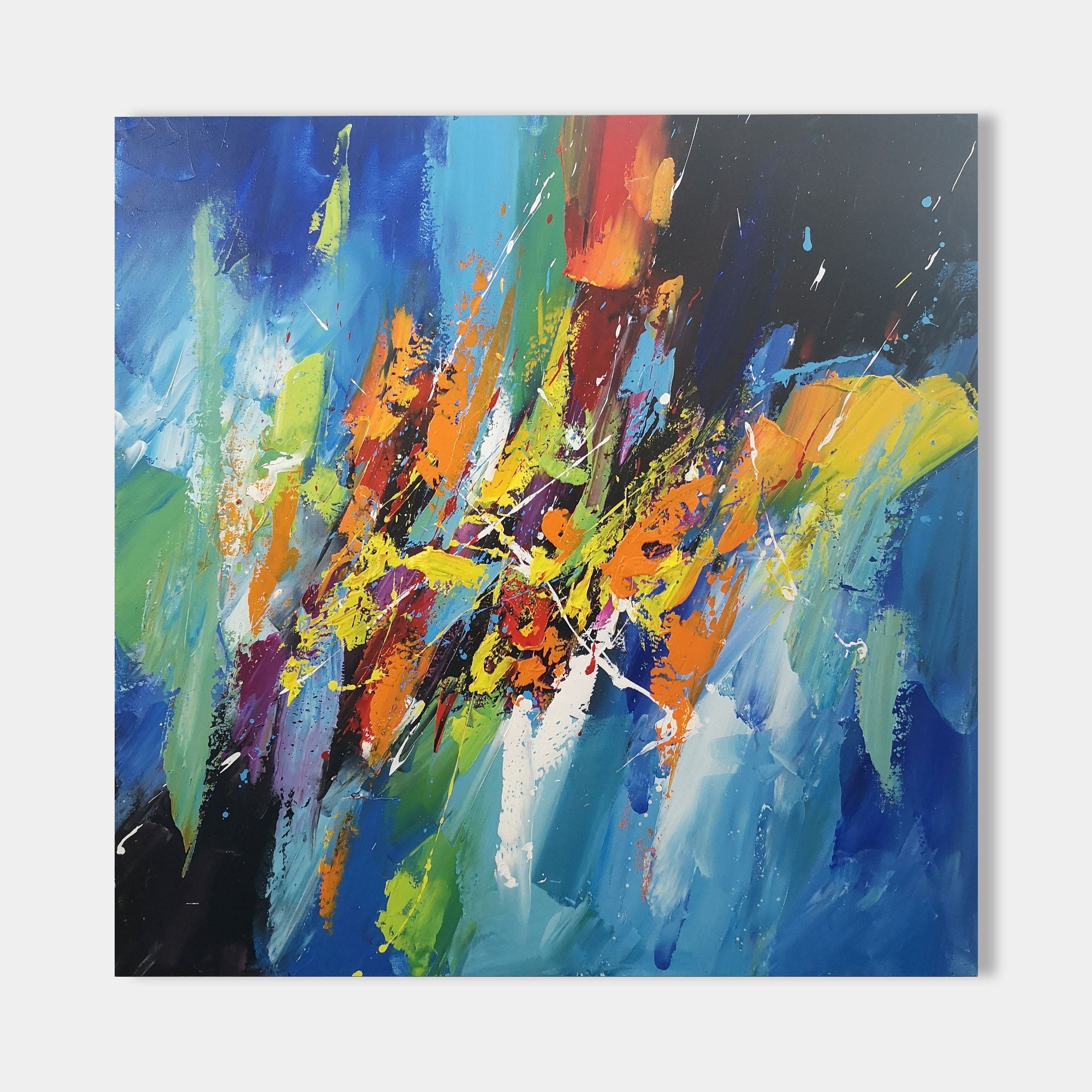 Abstract Multicolor Art 40'' X 40'' IS02 - Neutralighting