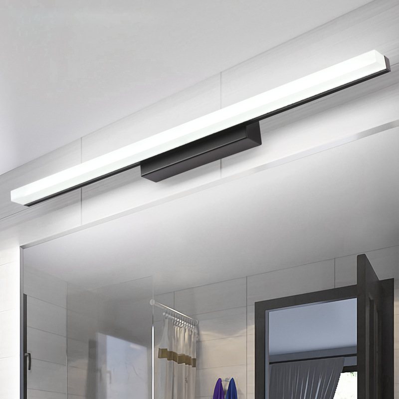 Arisha Modern Arc Wall Lamp, Silver, Metal/Acrylic, Front Mirror Vanity - Neutralighting