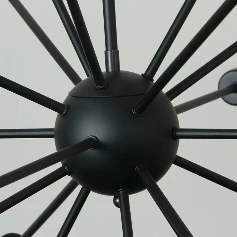 Austin Industrial Chandelier Black Restaurant Dining Room Metal - Neutralighting