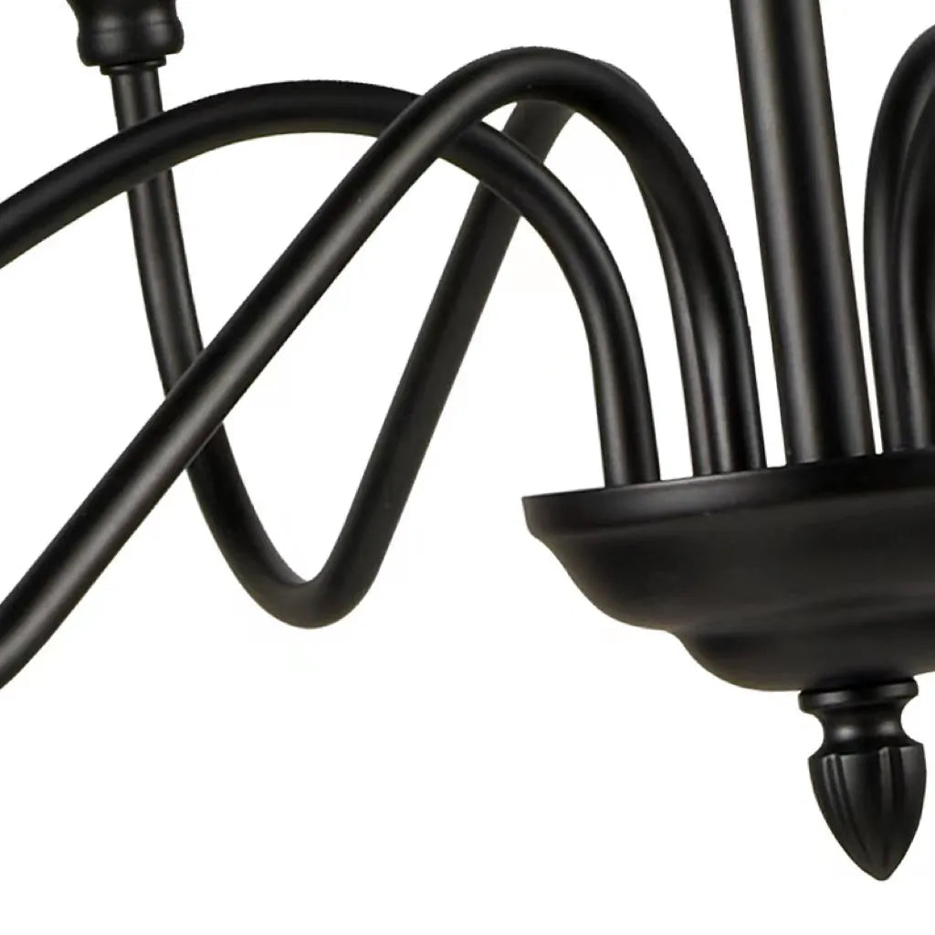 Silva Modern LED Chandelier Black Metal Bedroom Living Room - Neutralighting