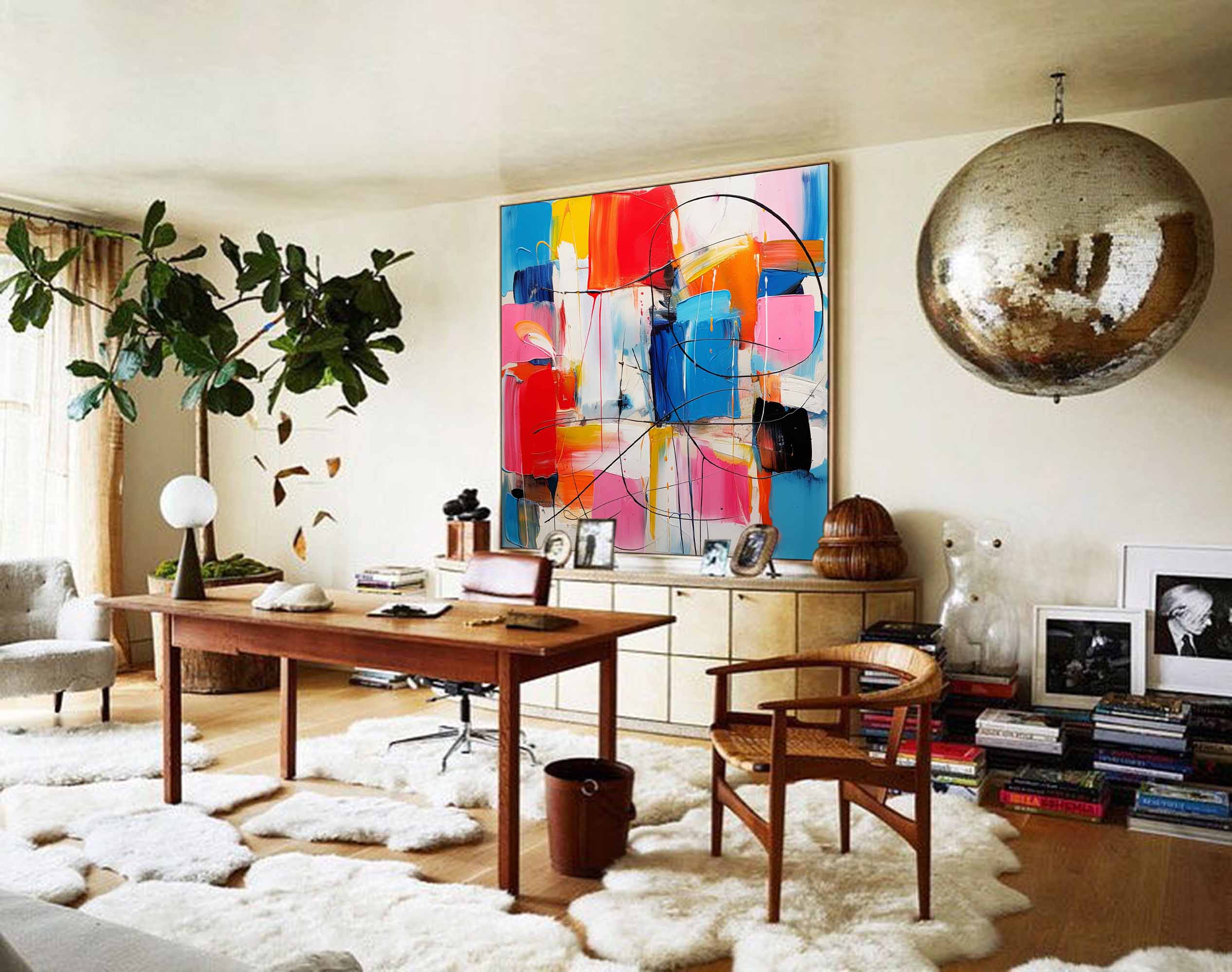 Abstract Canvas Art AB222 - Neutralighting