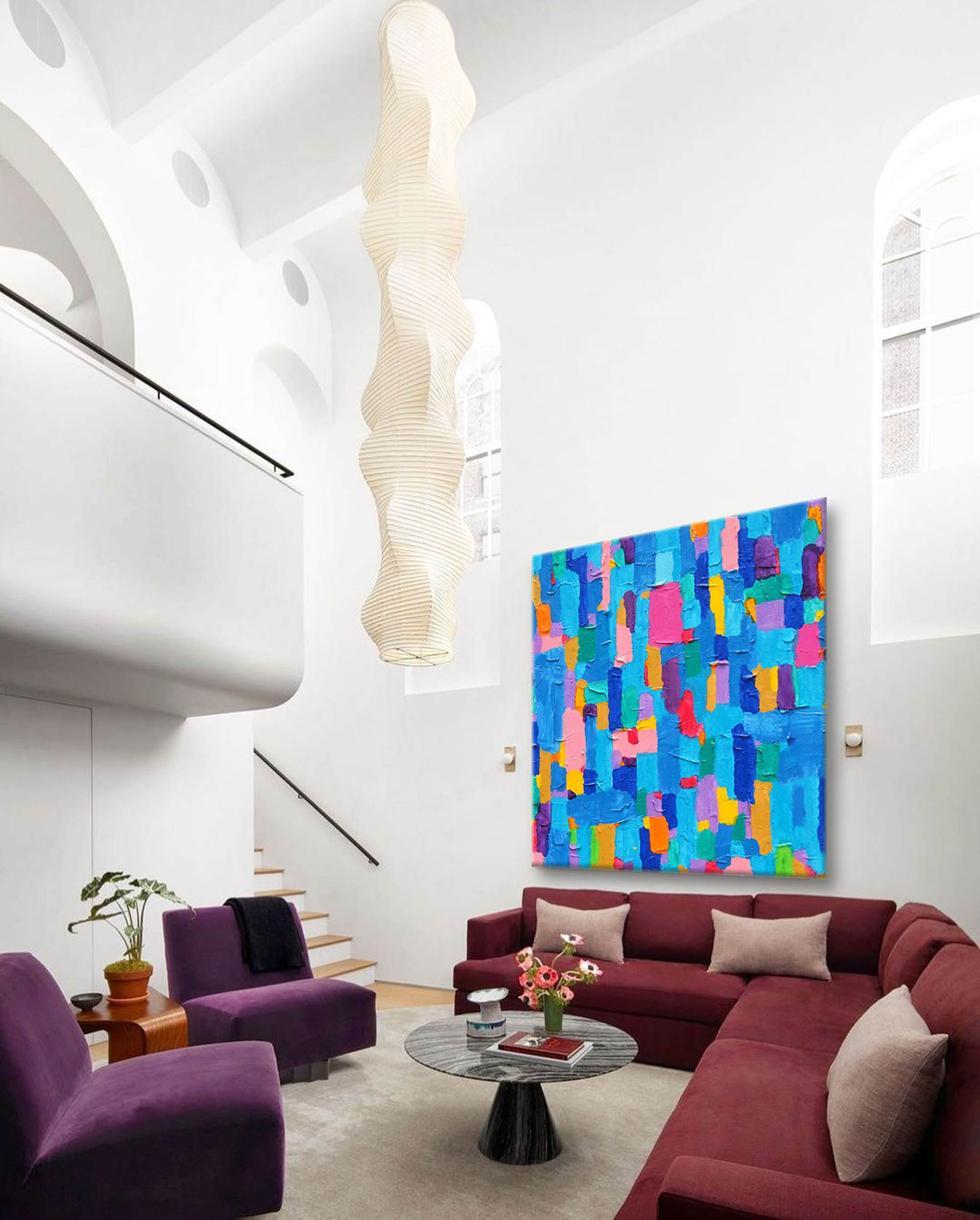 Wall Art Abstract Colorful Energetic Artistic