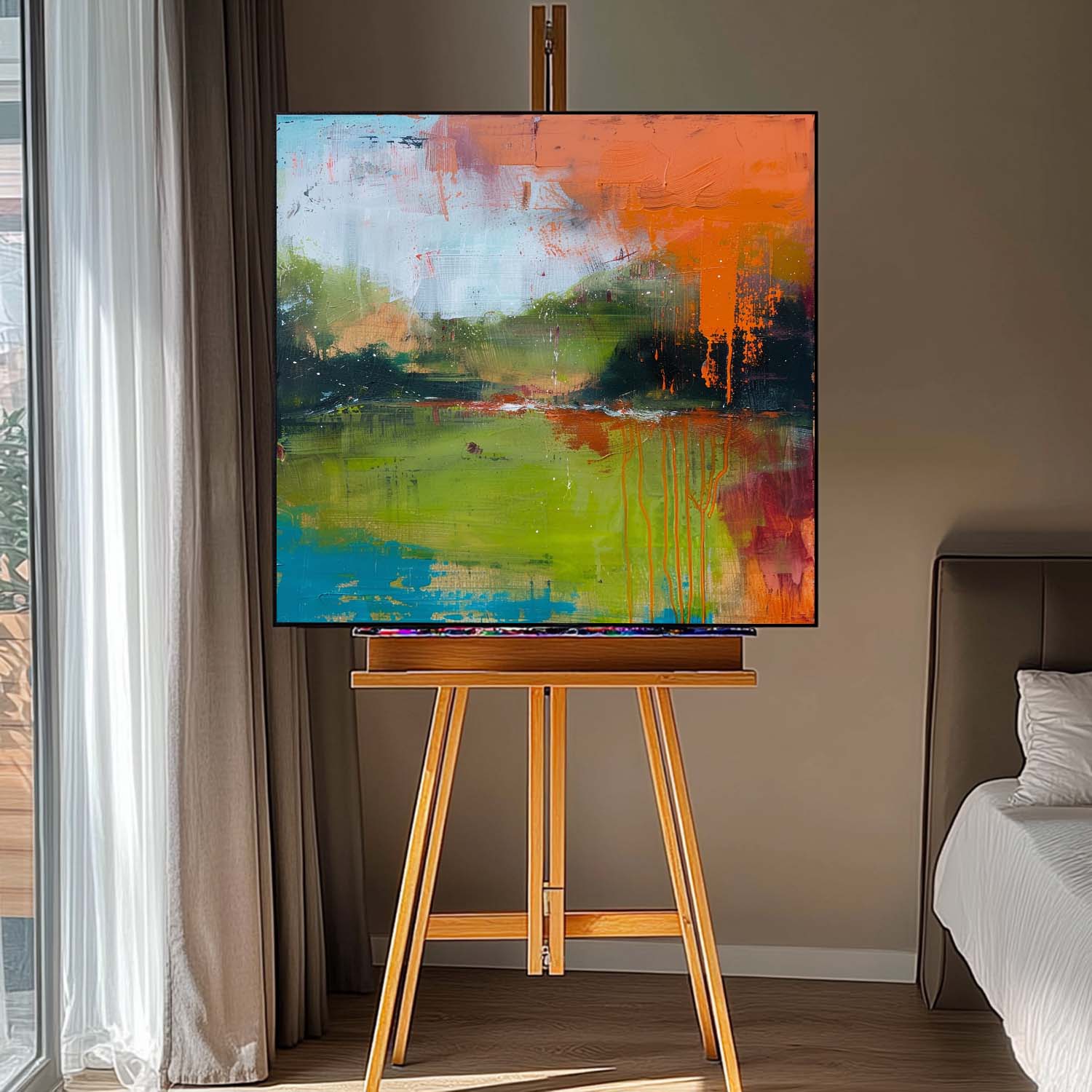Wall Art Abstract Calm Healing Natural Landscape Oil Painting