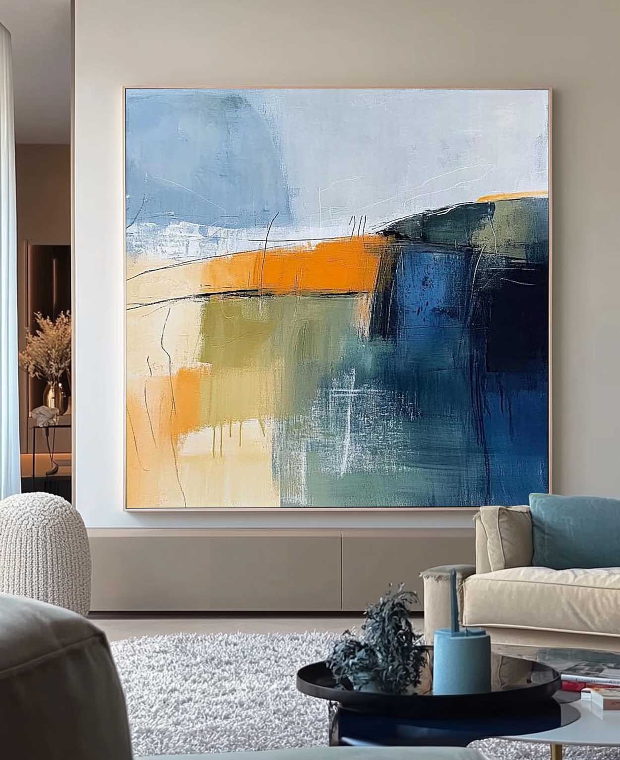 Wall Art Abstract Expressionist Painterly Scene