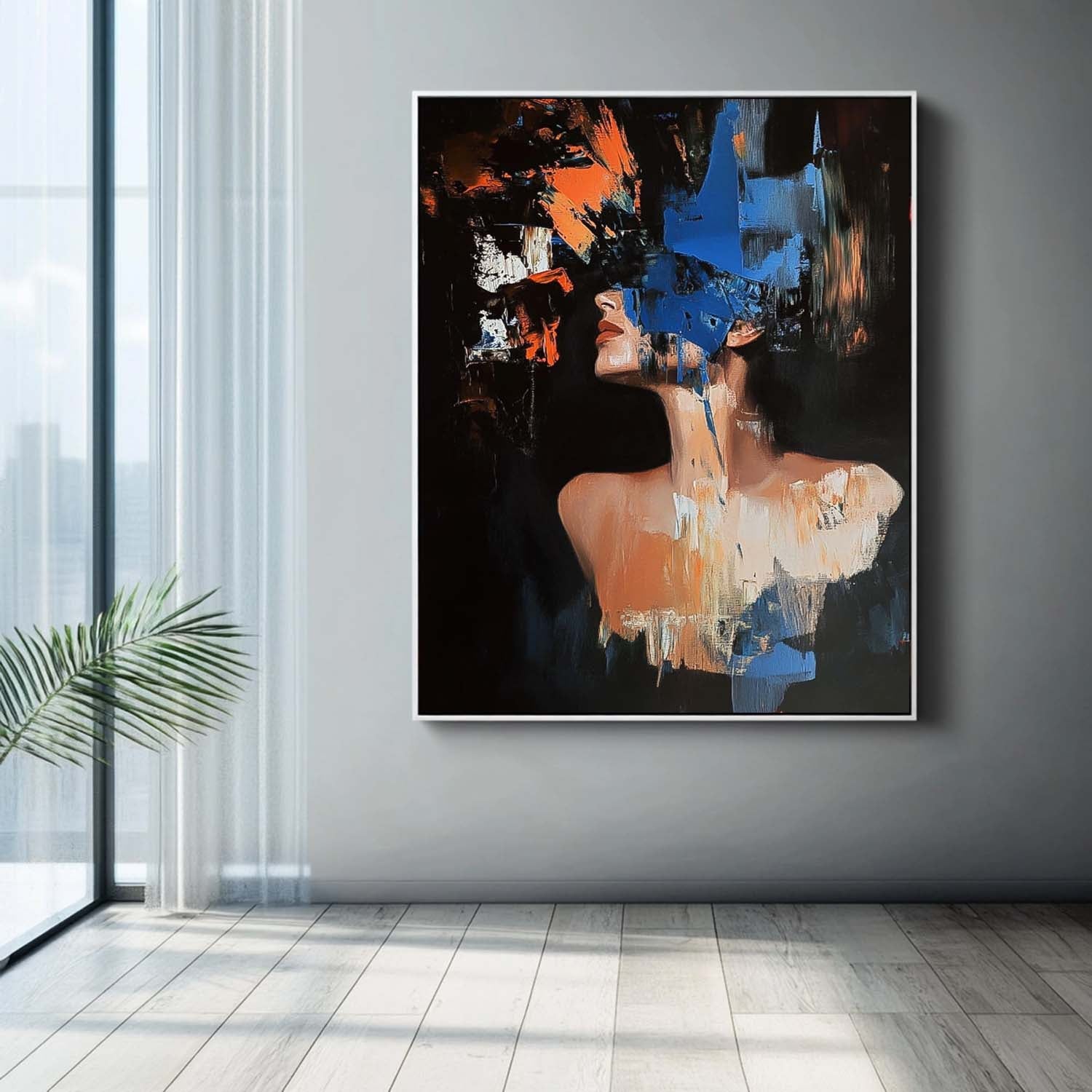 Wall Art People Elegant Modern Impasto Abstract