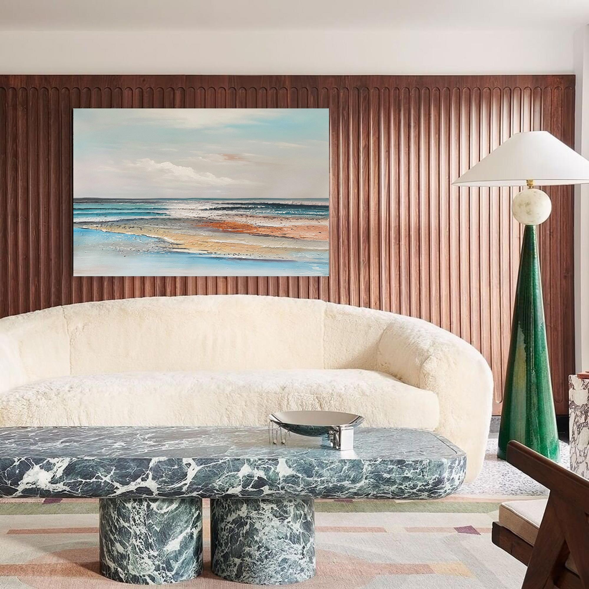 Turner Style Coastal Seascape Canvas Wall Art