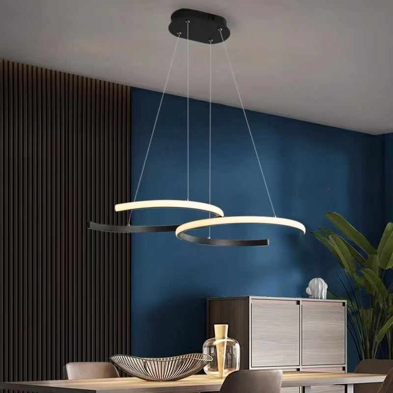 Arisha Modern Minimalist Pendant Light, Double-C - Neutralighting