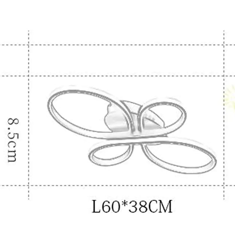 Brisa Modern LED Multi Rings Flush Mount Ceiling Light, Brown/White - Neutralighting