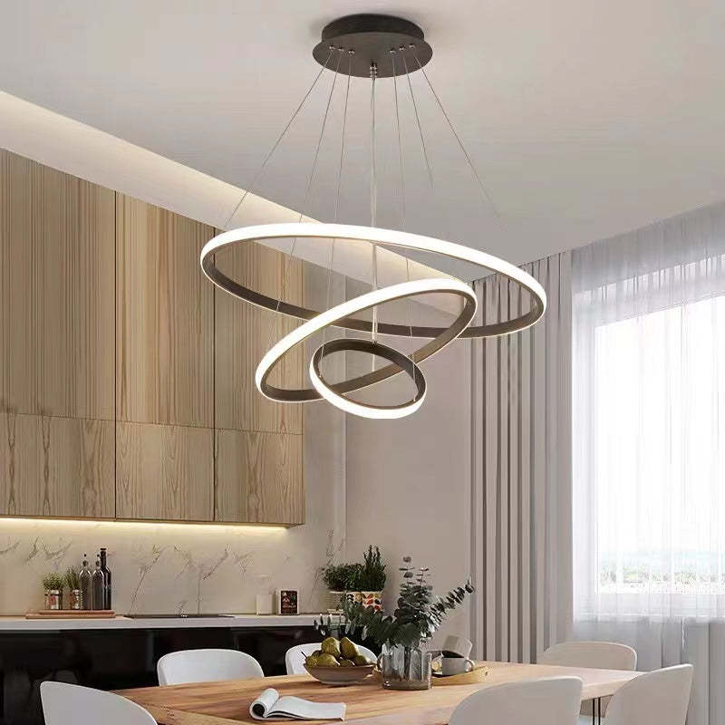 Zin Modern Ring Pendant Light, 2/3/4 Rings - Neutralighting