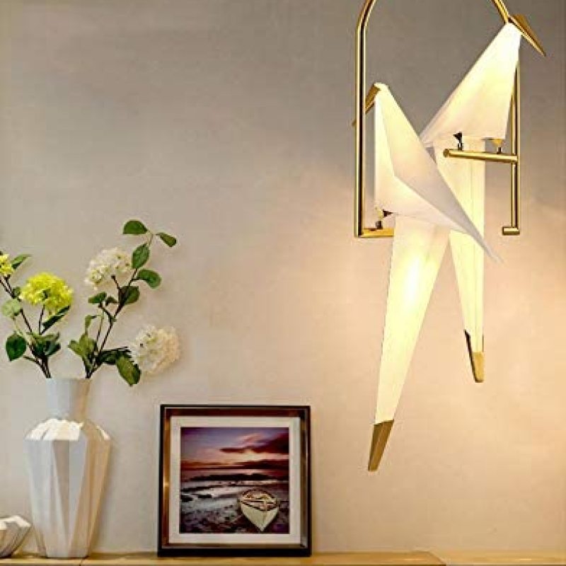 Arisha Modern Nordic Post Modern Bird Pendant Light, White/Clear - Neutralighting