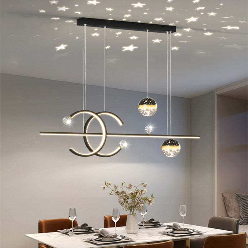 Arisha Luxury Globe Metal/Glass Pendant Light, Black/Gold - Neutralighting