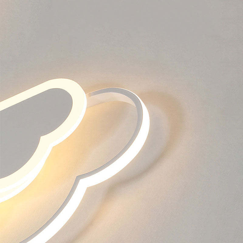 Arisha Modern Ceiling Light Hollow, Cloud Shape, White/Pink - Neutralighting