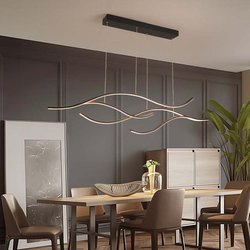 Arisha Modern Wave Pendant Light, 2 Colour - Neutralighting