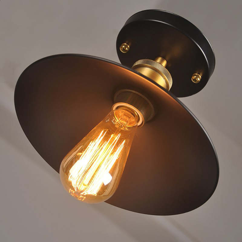 Austin Industrial Cone Metal Ceiling Light, Black - Neutralighting