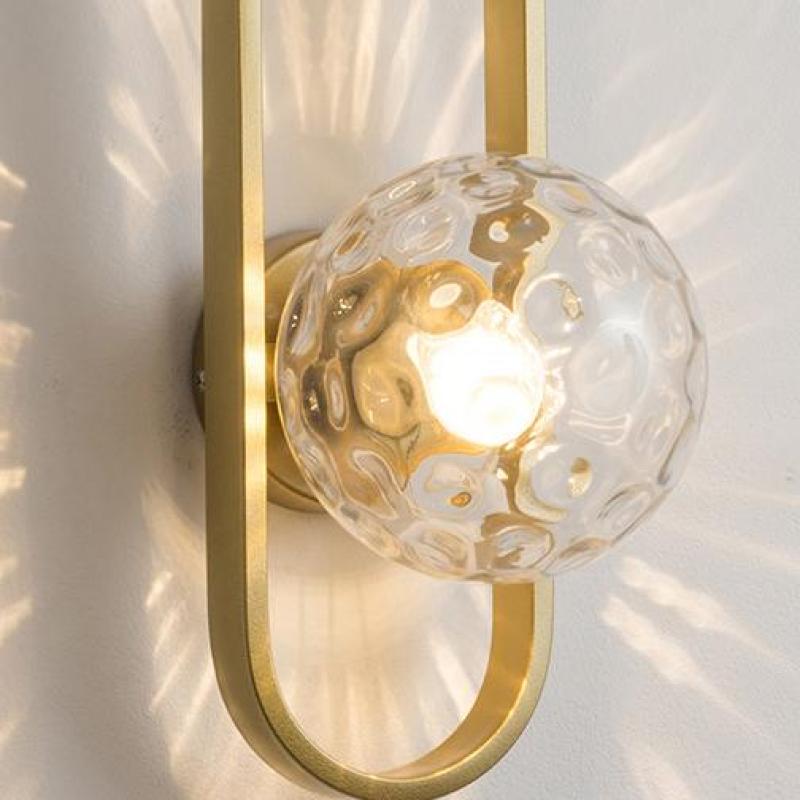 Valentina Modern Globe Bedside Wall Lamp Mount for Bedroom & Reading Room, Gold/Black - Neutralighting