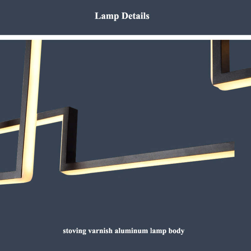Arisha Designer Linear Metal Pendant Light, Black/Gold - Neutralighting