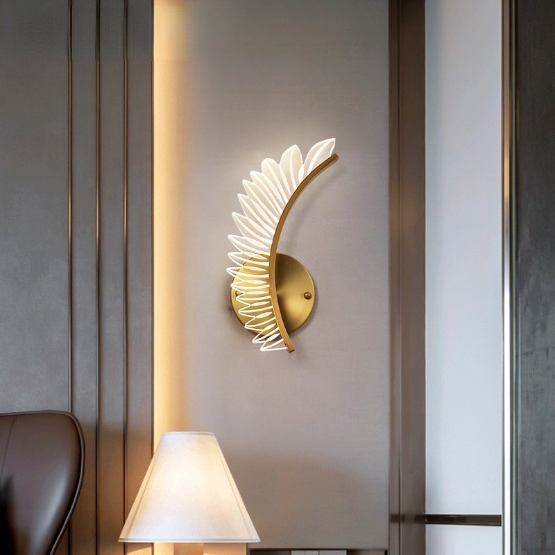 Kristy Modern Crystal Wall Lamp Gold Wings Design Sconce for Bedroom - Neutralighting