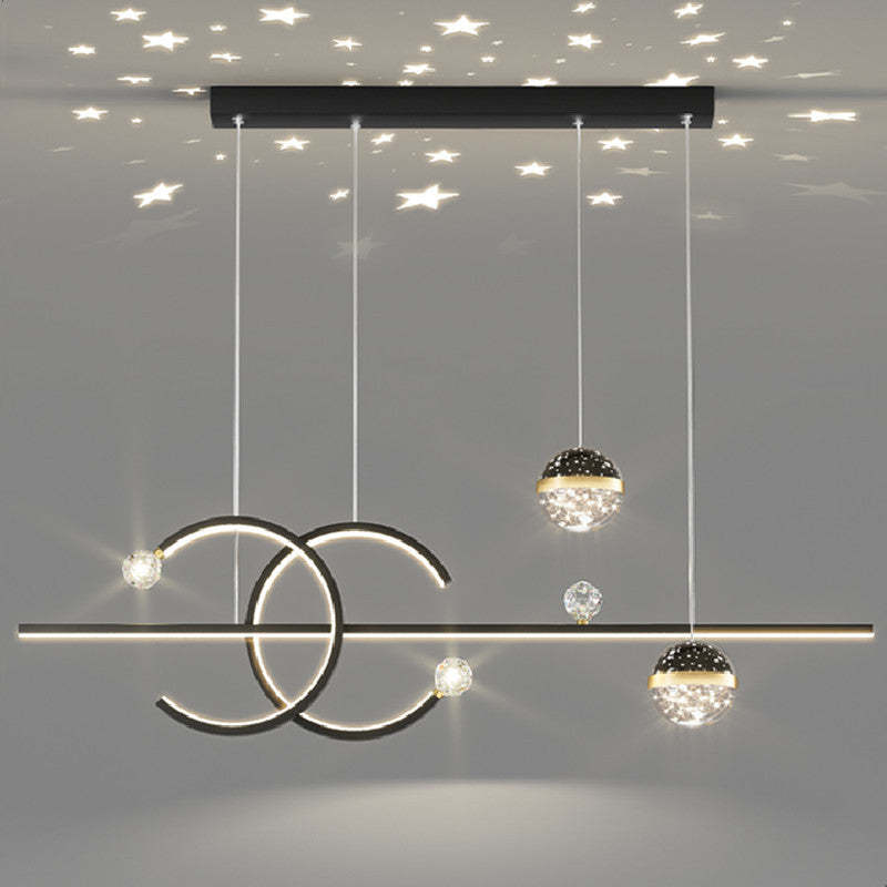 Arisha Luxury Globe Metal/Glass Pendant Light, Black/Gold - Neutralighting