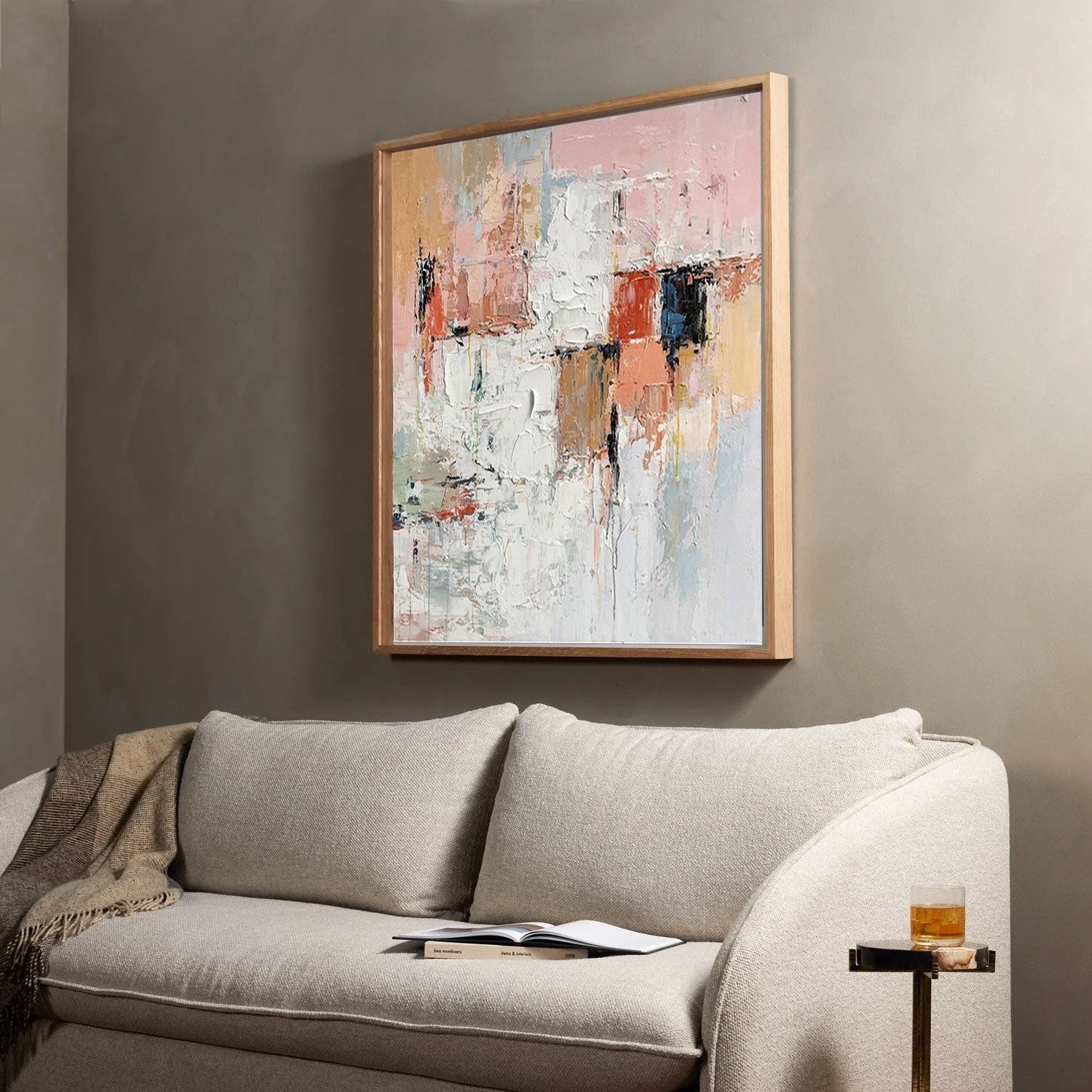 Abstract Canvas Art AB072 - Neutralighting