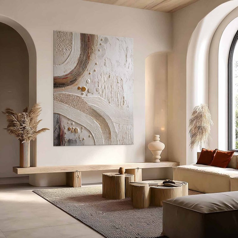 Wall Art Minimalist 3D Abstract Flowing Waves