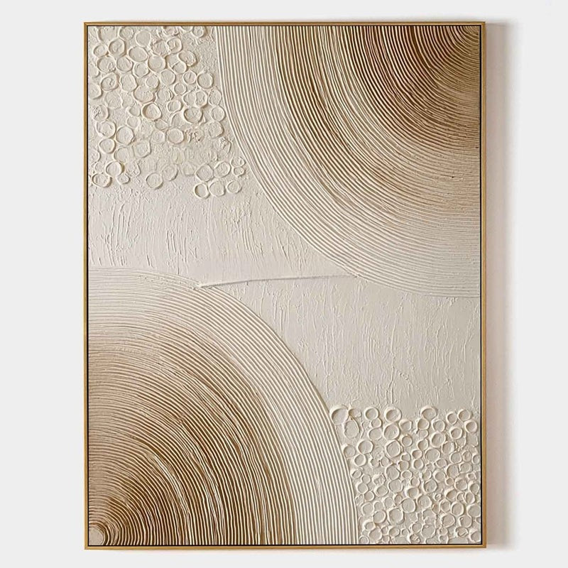 Wall Art Minimalist 3D Beige Bubble Flowing Waves