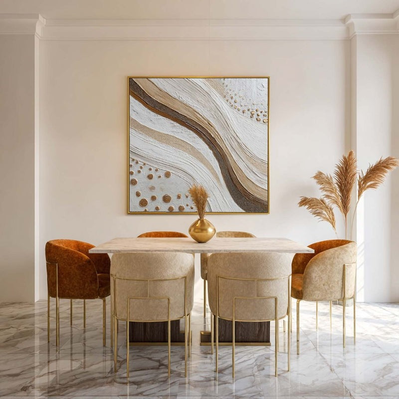 Wall Art Minimalist 3D Dotted Abstract Flowing