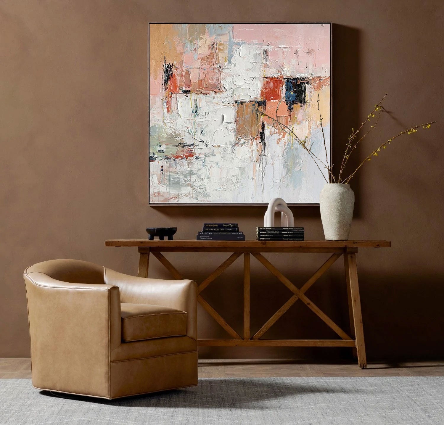 Abstract Canvas Art AB072 - Neutralighting