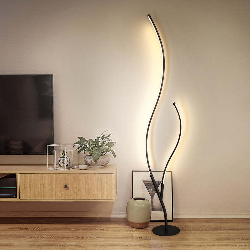 Louise Modern Simple Floor Lamp, Black & White - Neutralighting