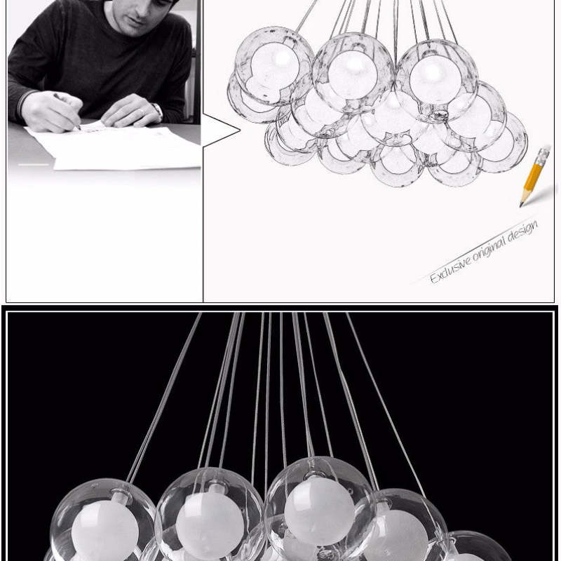 Valentina Modern Bubble Pendant Light, 5 Style - Neutralighting