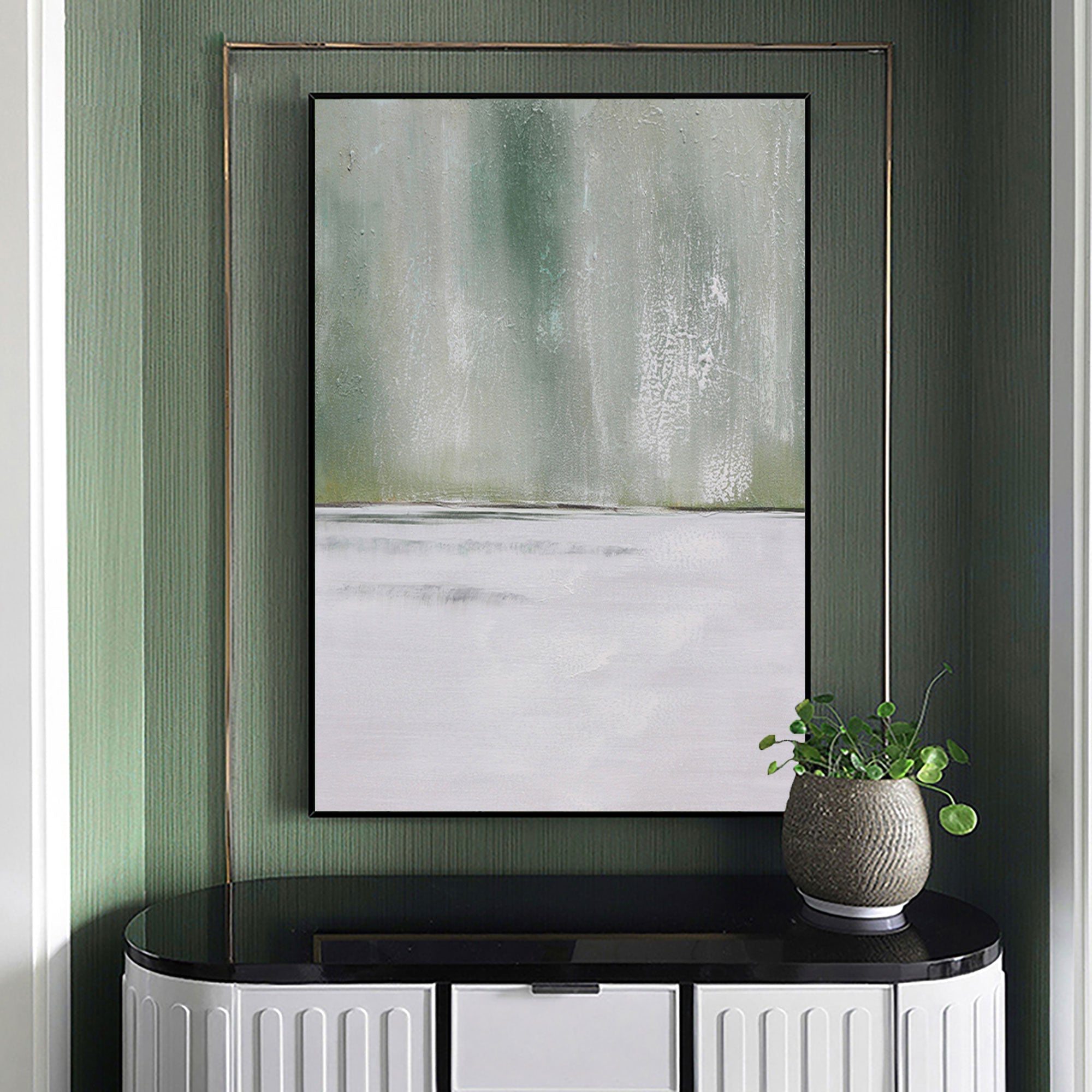 Abstract Green Painting ABAV161 - Neutralighting