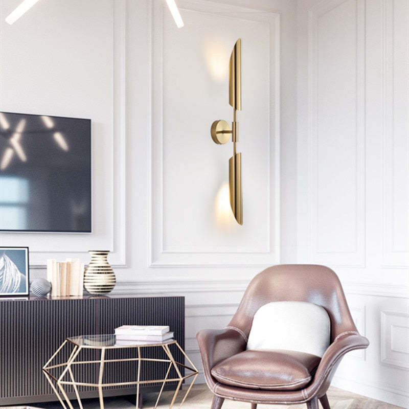 Phira Luxury Double-head Golden Scabbard Wall Lamp - Neutralighting