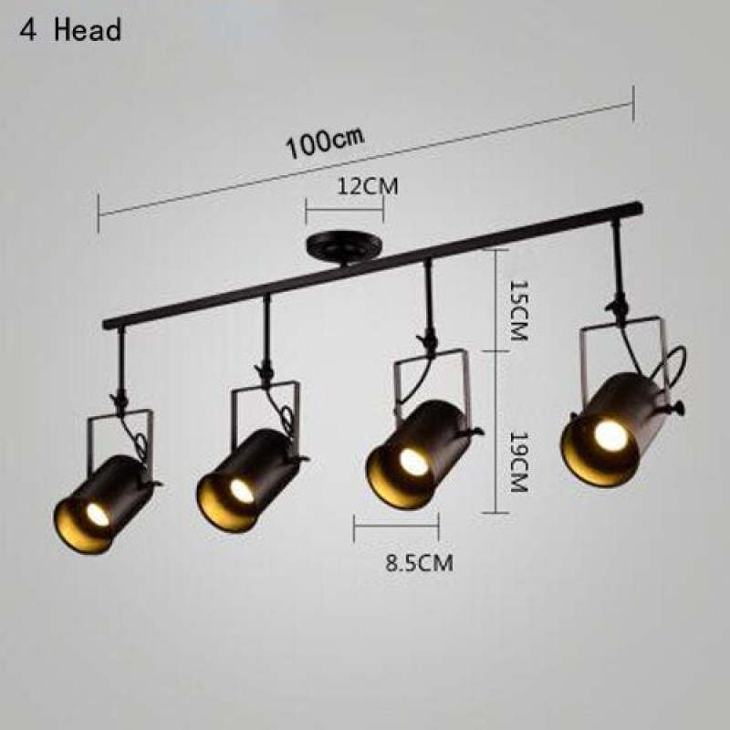 Silva Vintage Adjustable Semi-Flush Mount Ceiling Light, Black - Neutralighting