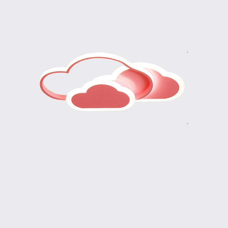 Arisha Modern Ceiling Light Hollow, Cloud Shape, White/Pink - Neutralighting