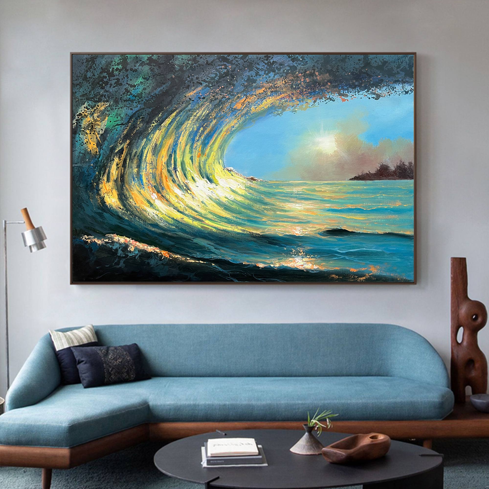 Sunrise And Wave Landscapes Painting ABSH43 - Neutralighting