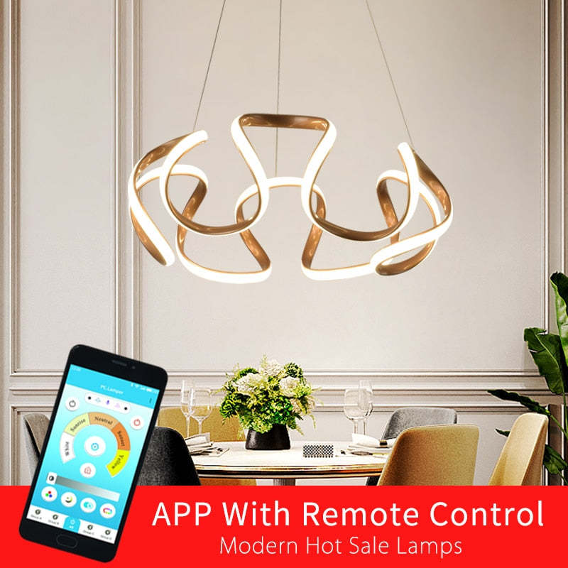 Clyra Modern Irregular Flower Pendant Light, 3 Colors - Neutralighting