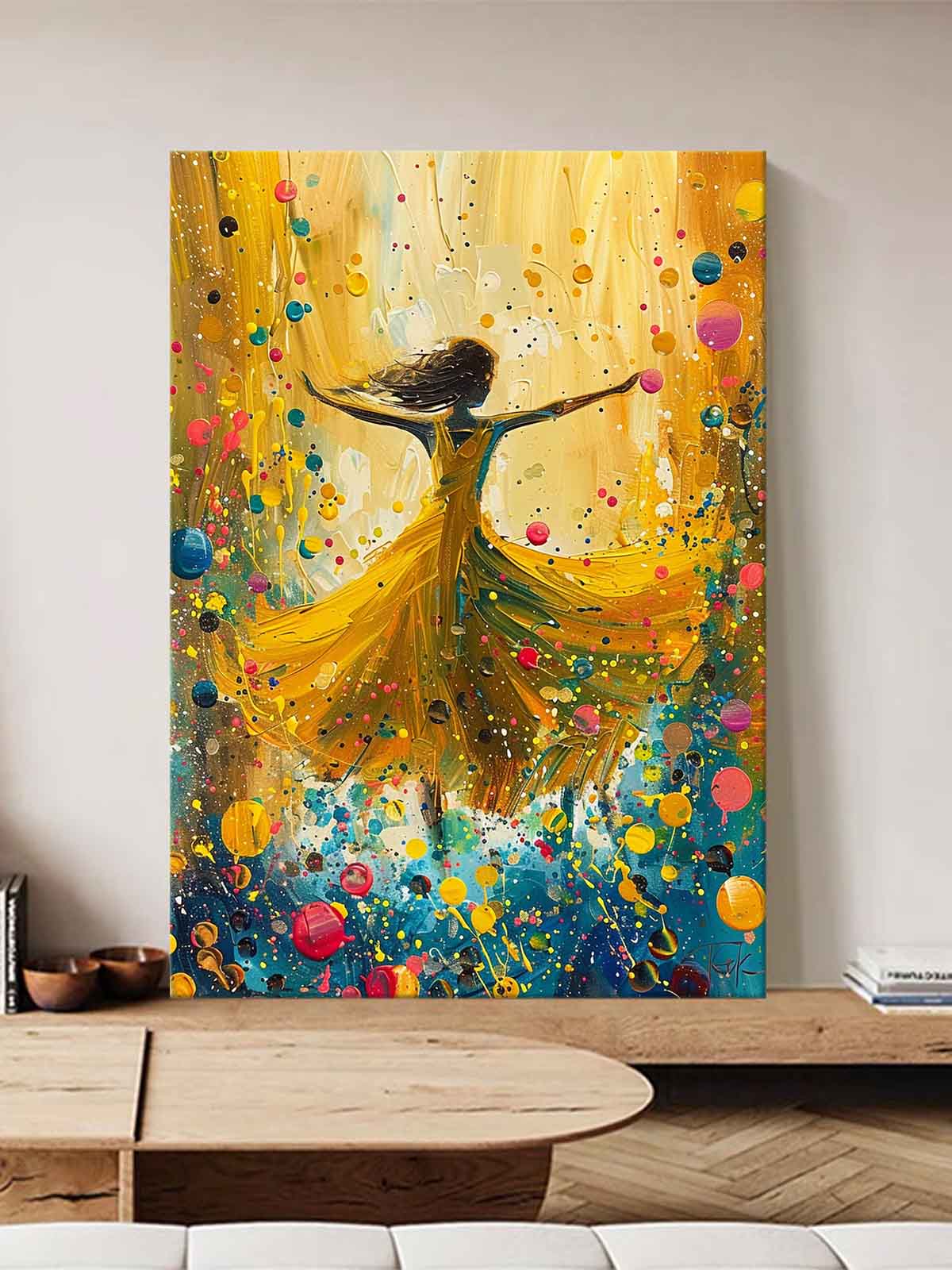 Wall Art Contemporary Energetic Figurative Design