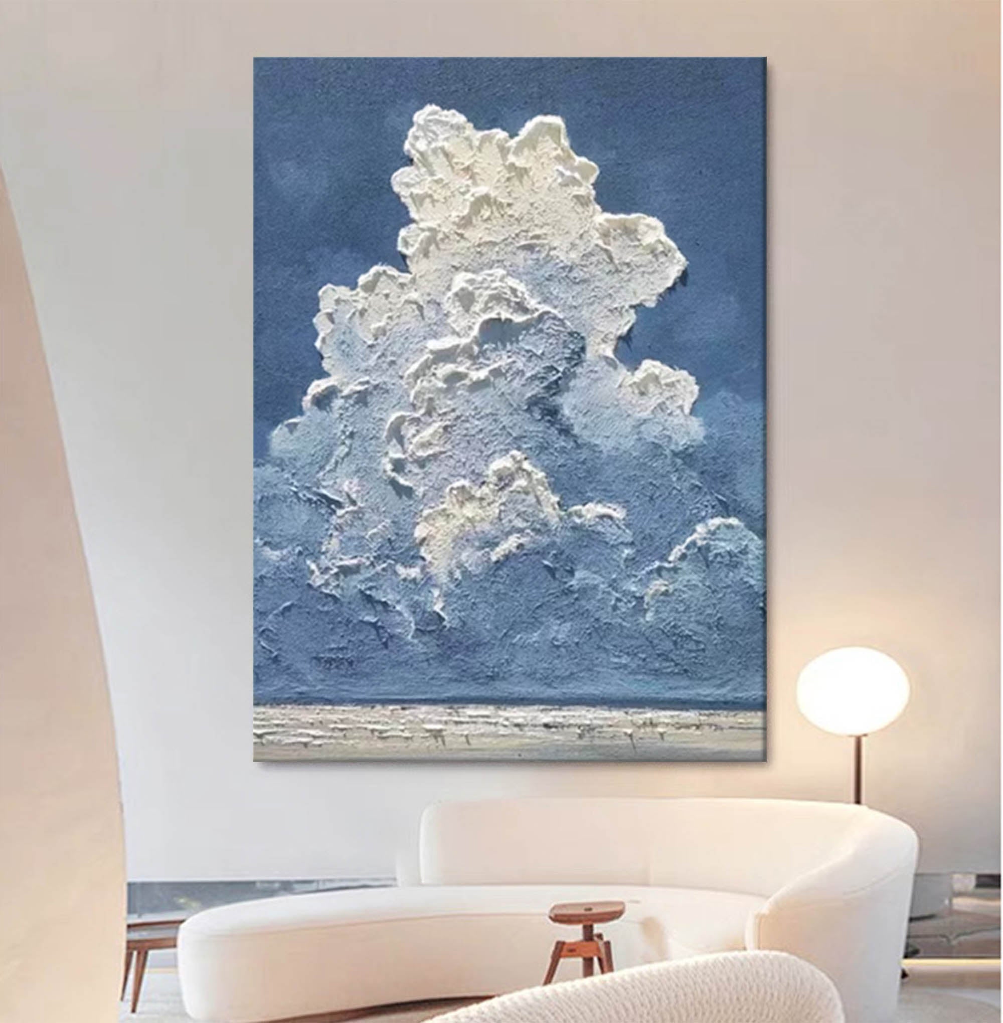 3D Cloud Landscape Textured Sky Wall Art