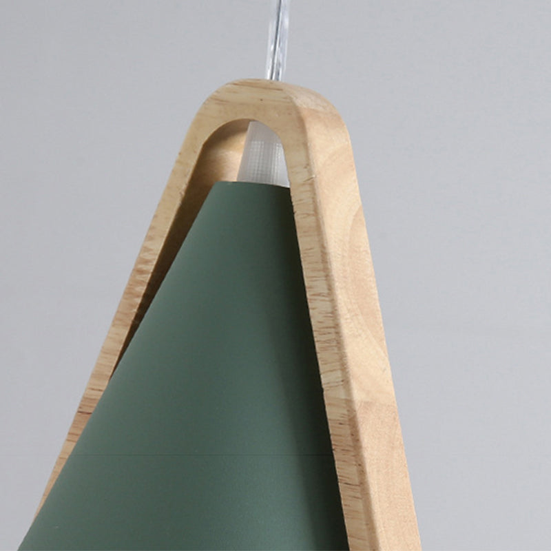 Valentina Modern Cone Pendant Light, Wood/Metal - Neutralighting