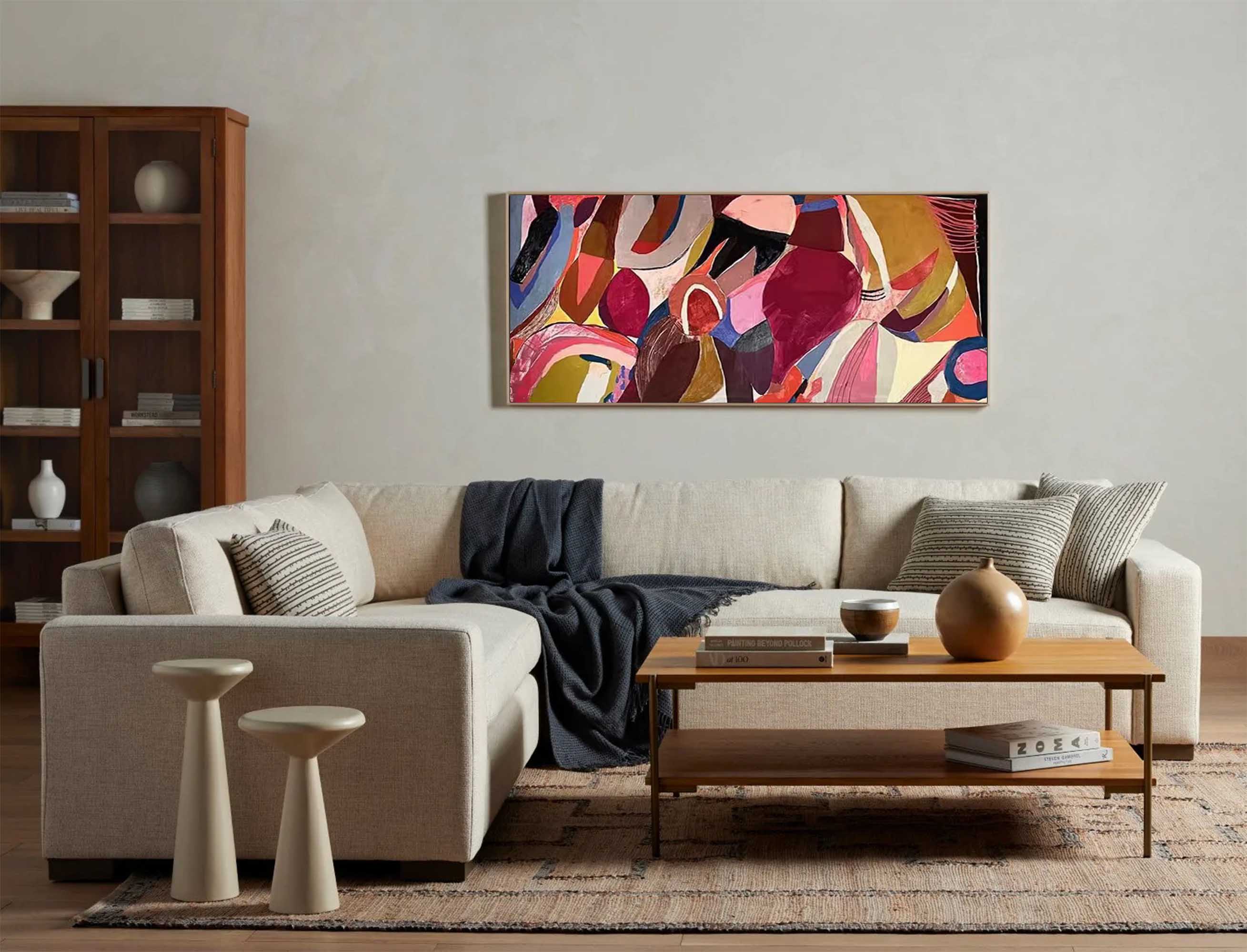 Abstract Canvas Art AB061 - Neutralighting