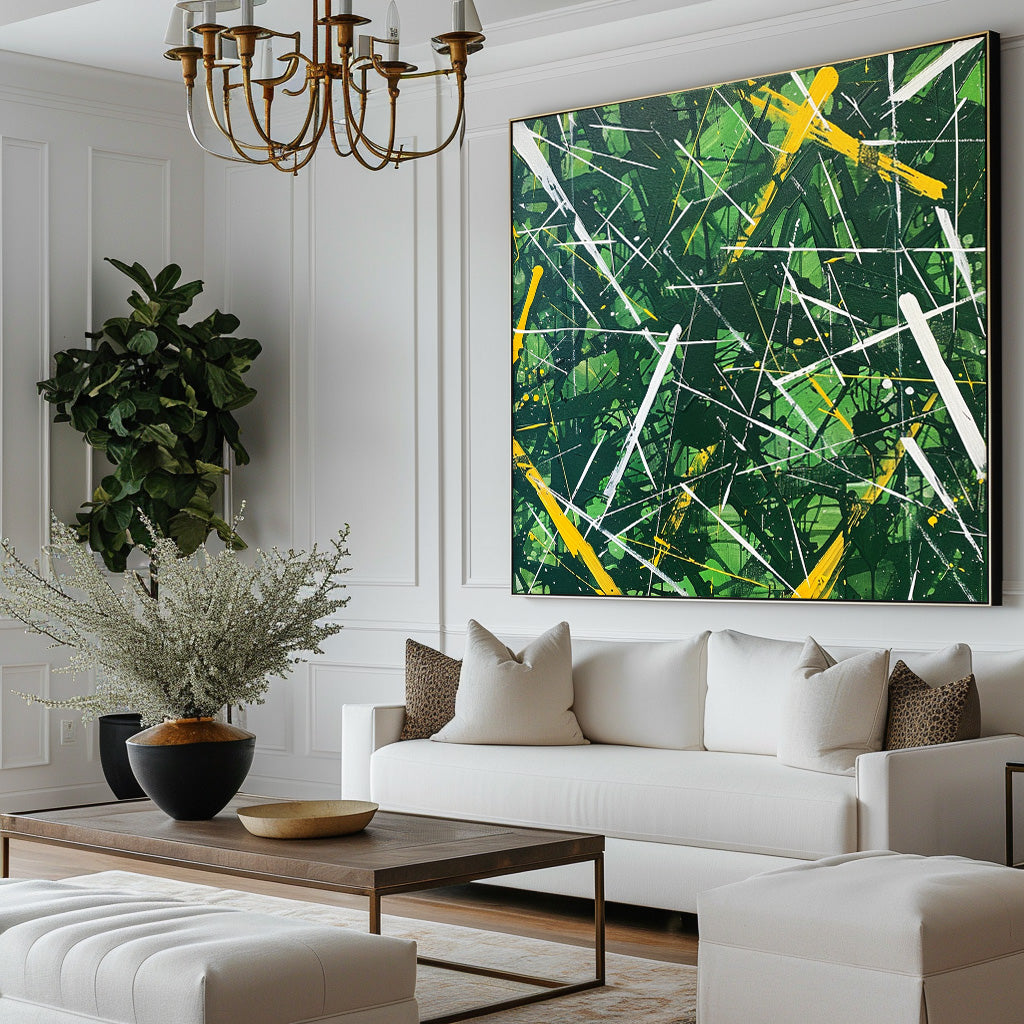 Emerald Chaos Contemporary Painting