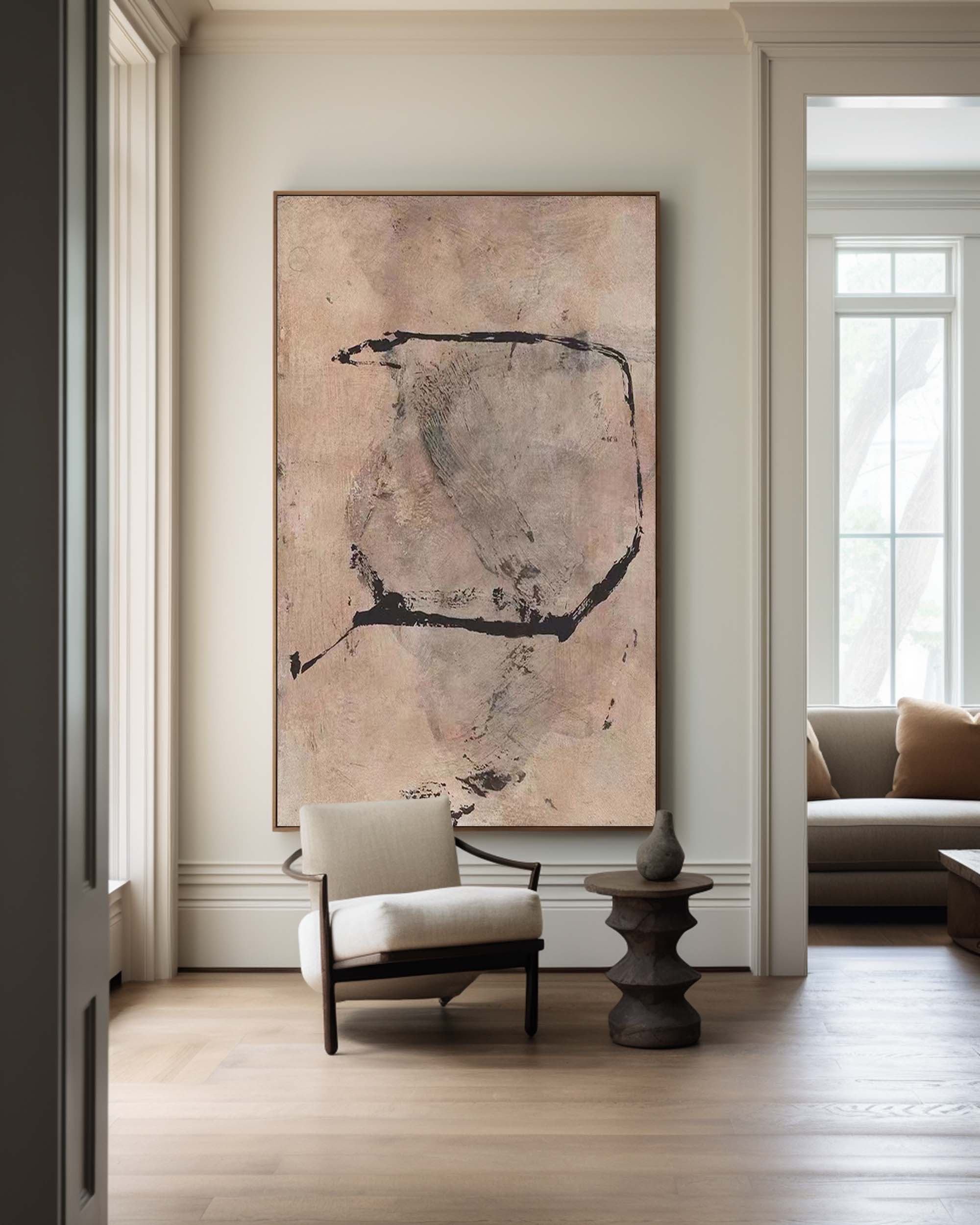 Wabi-sabi Abstract Painting ABAV290 - Neutralighting