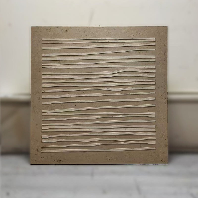 Textured Horizontal Linear Relief Painting