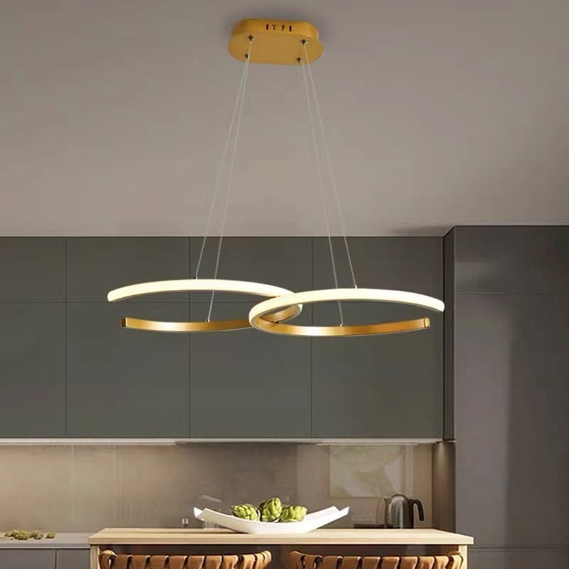 Arisha Modern Minimalist Pendant Light, Double-C - Neutralighting