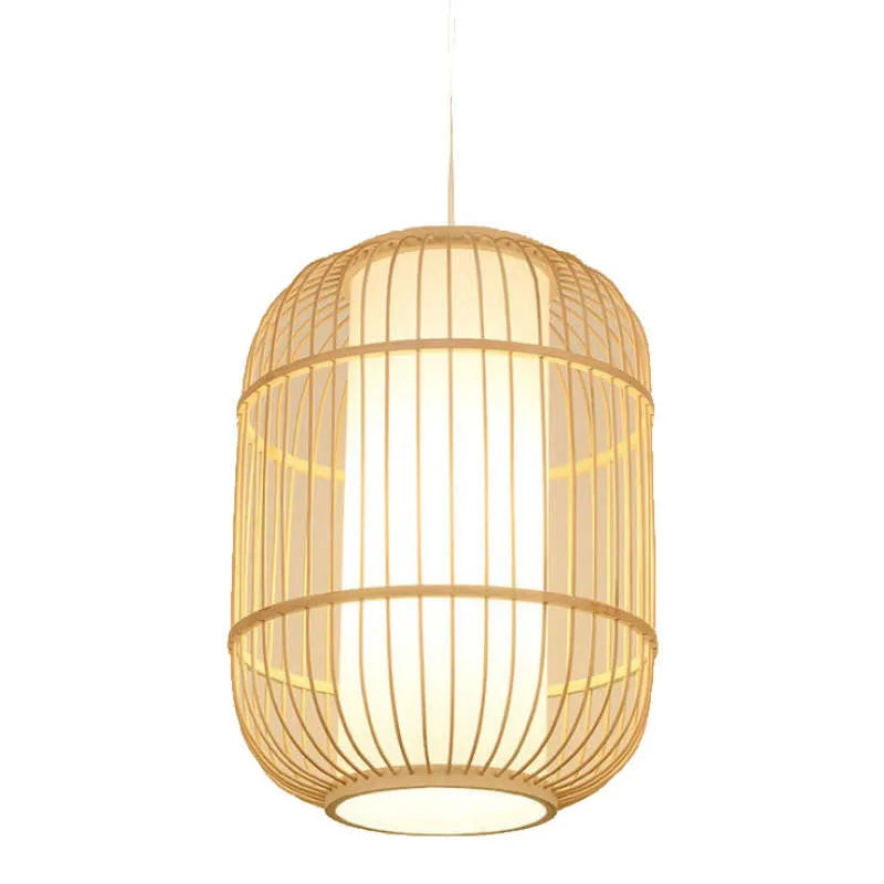 Kuro Hand-Woven Knitted Rattan Bamboo Vintage Pendant Light - Neutralighting