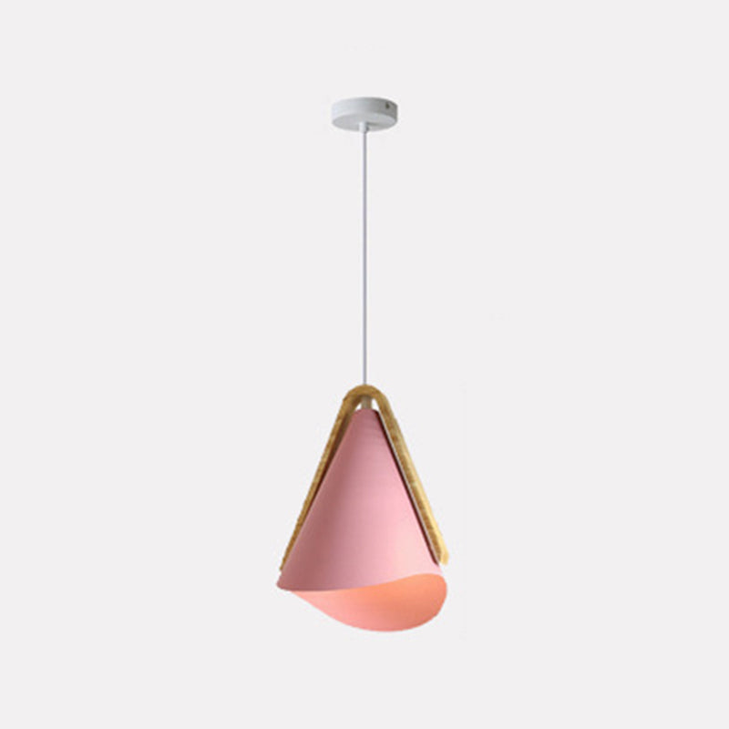 Valentina Modern Cone Pendant Light, Wood/Metal - Neutralighting